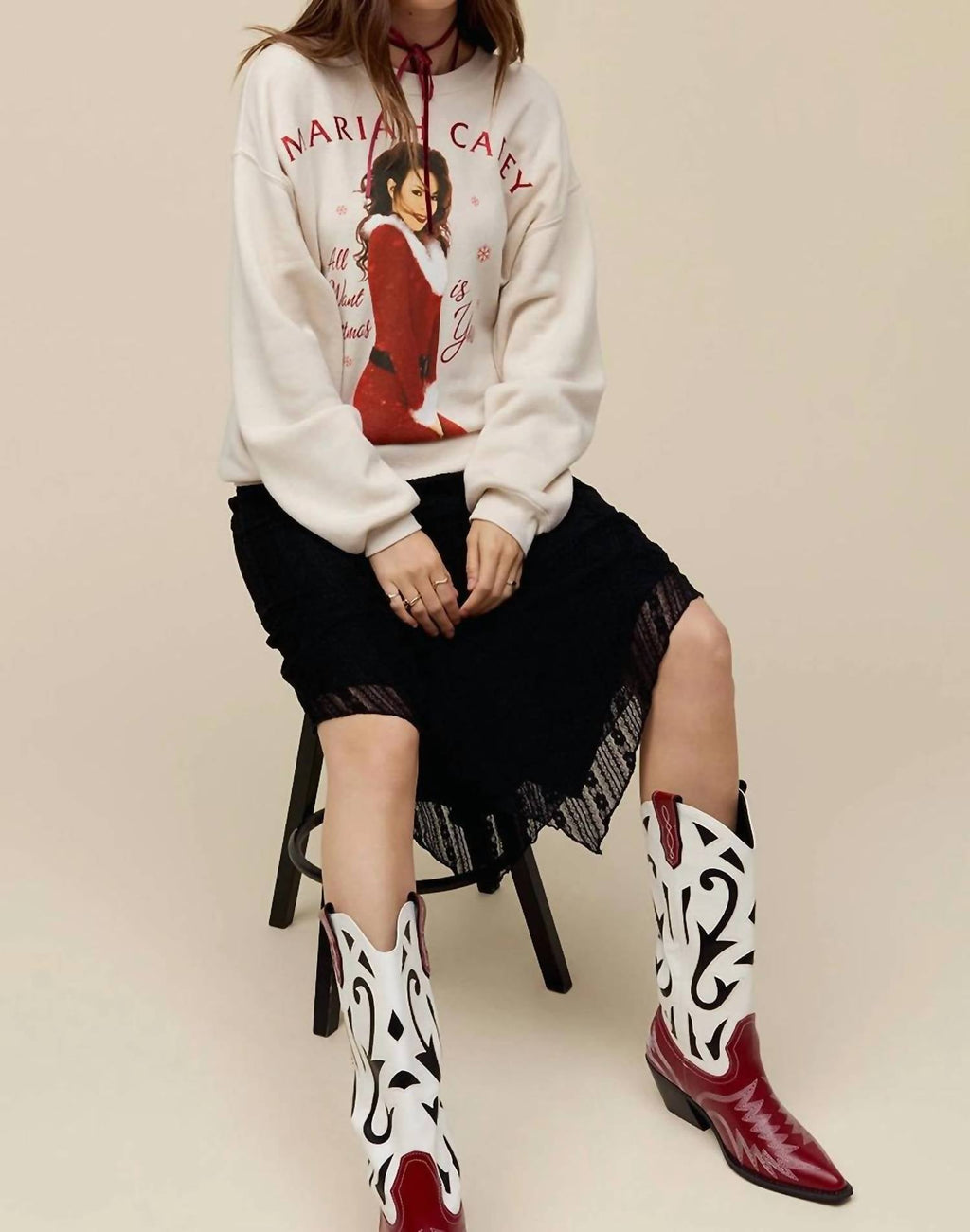 Daydreamer - Mariah Carey All I Want For Christmas BF Crew Sweatshirt