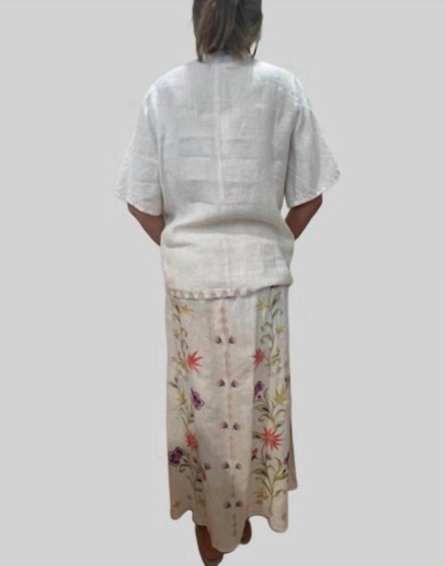 Johnny Was - CALISTA HIGH SLIT LINEN SKIRT