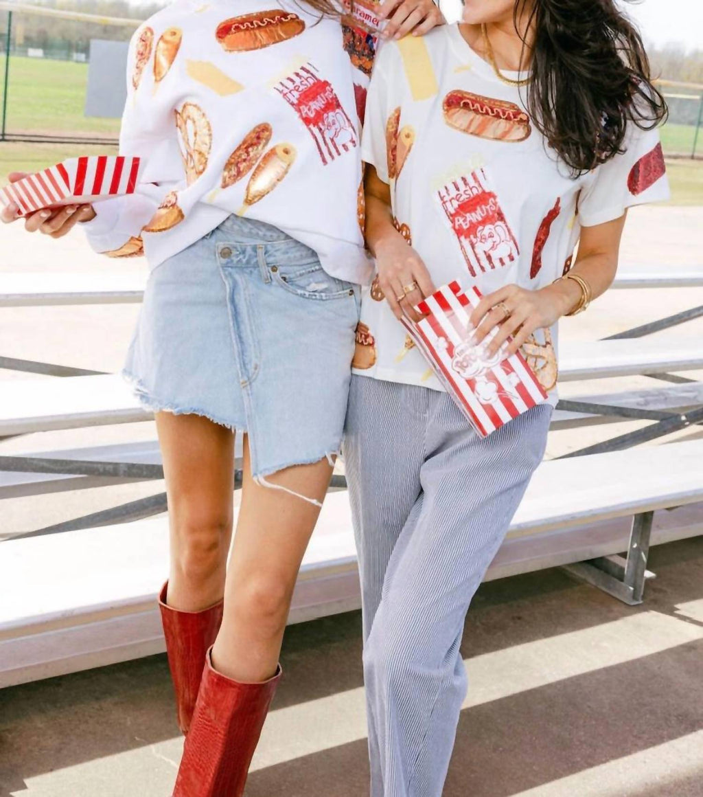 Queen Of Sparkles - Ballpark Food Tee