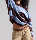 Free People - Classic Striped Oversized Crewneck Top