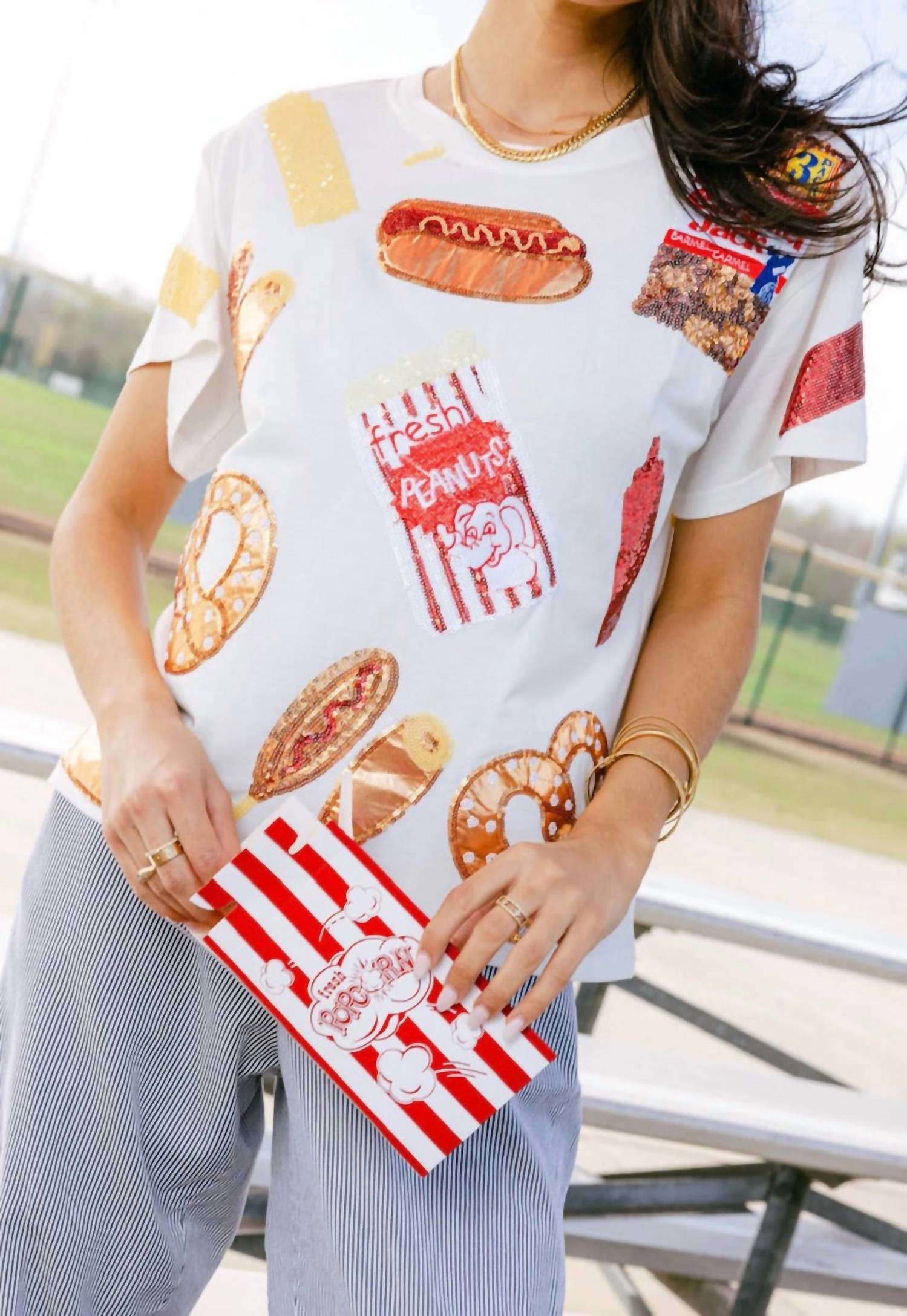 Queen Of Sparkles - Ballpark Food Tee