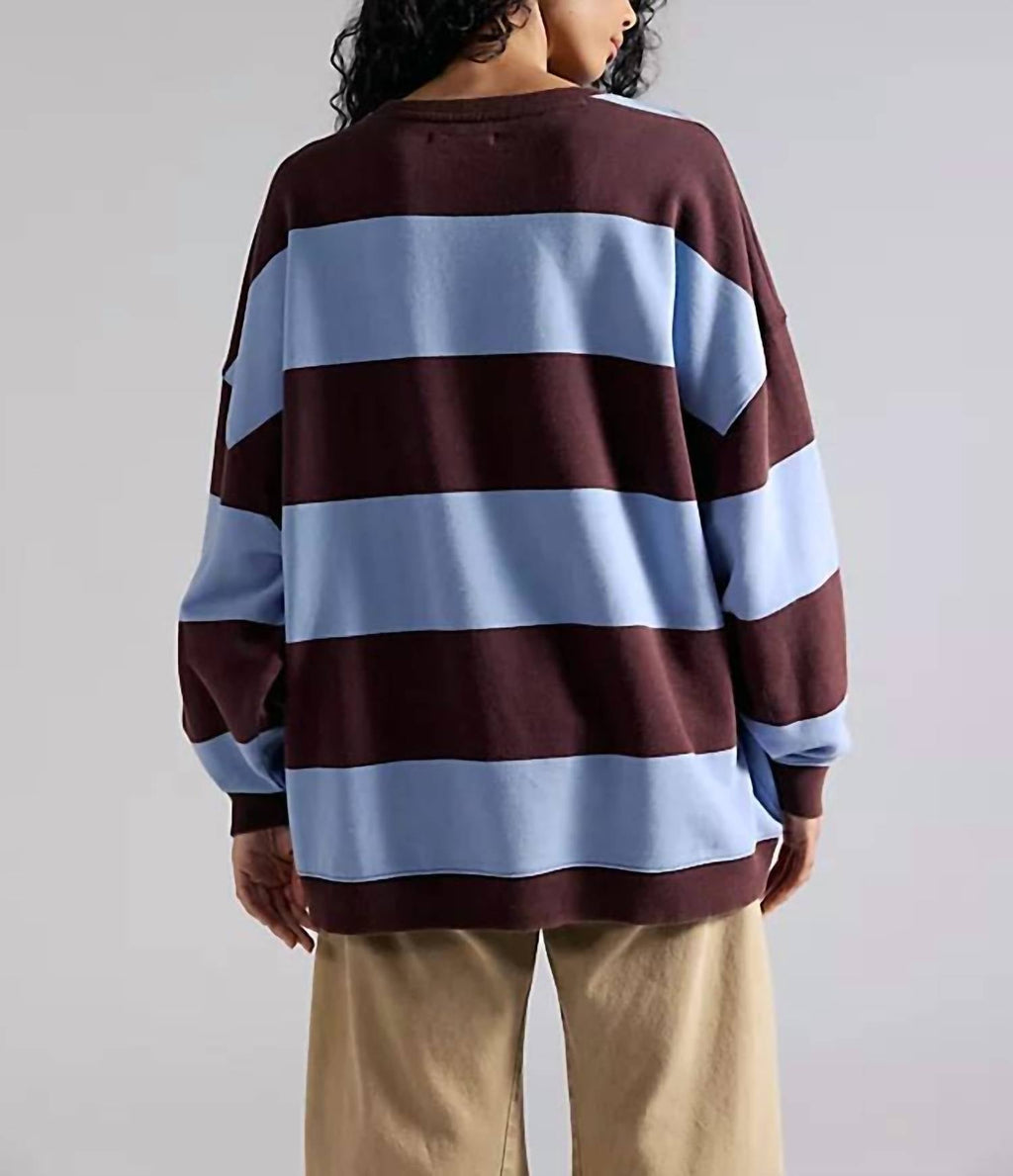 Free People - Classic Striped Oversized Crewneck Top