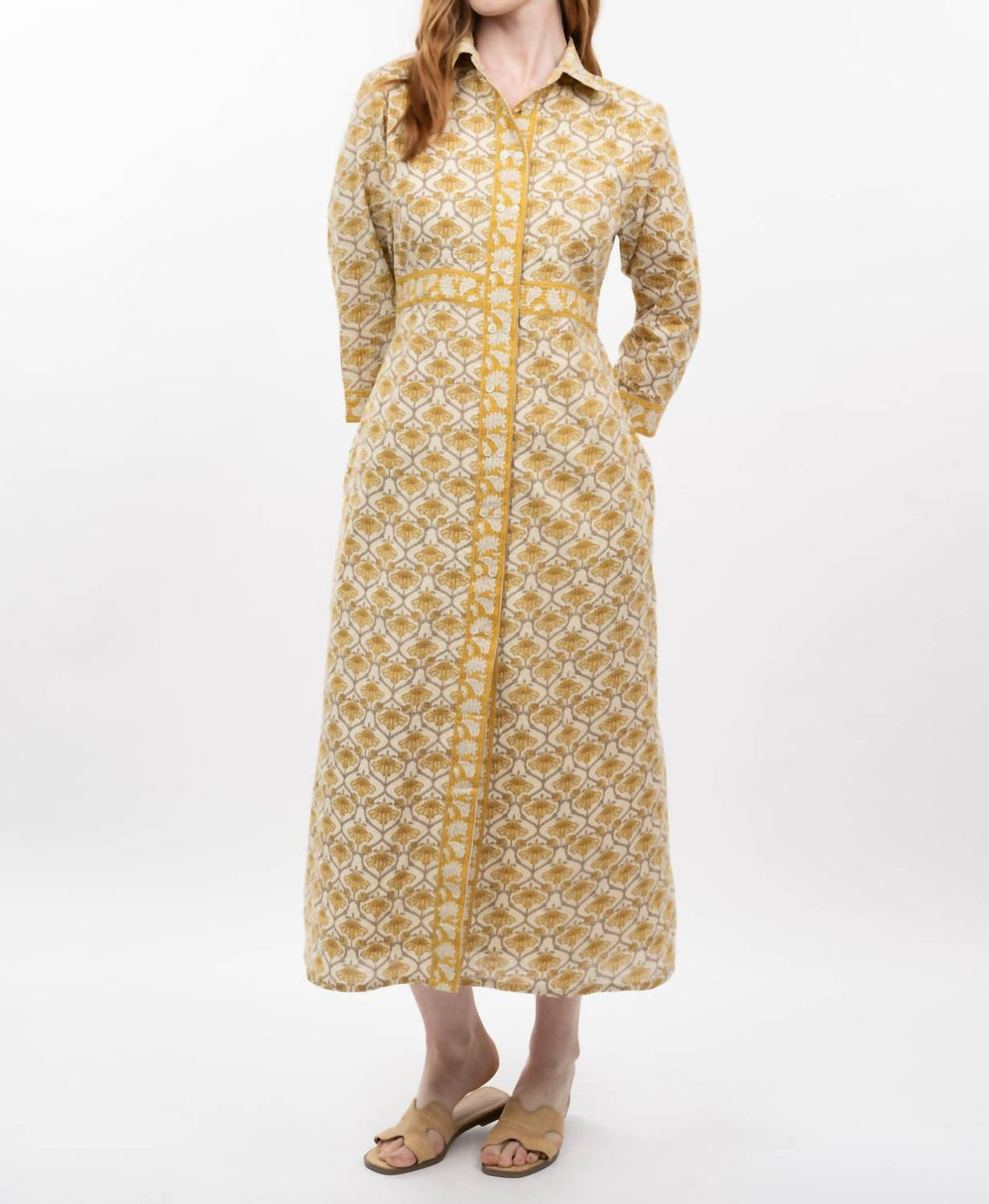 Ivy Jane - Double Button Midi Shirtdress