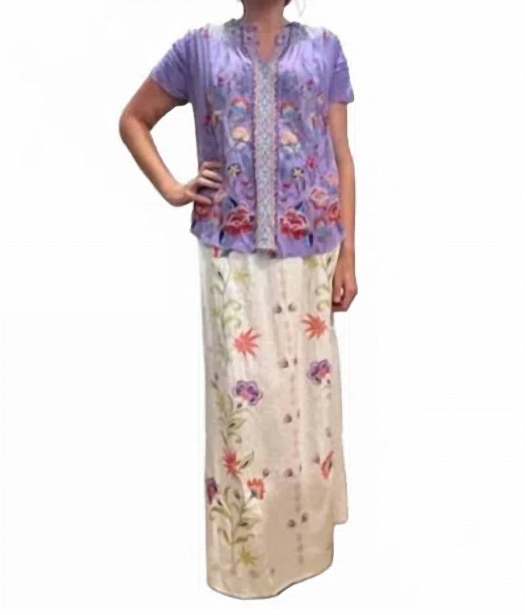 Johnny Was - CALISTA HIGH SLIT LINEN SKIRT