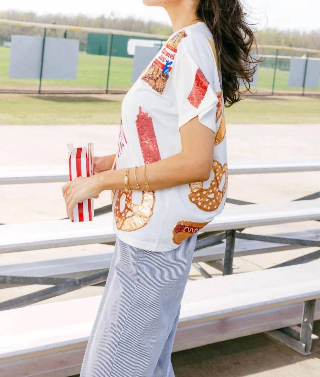 Queen Of Sparkles - Ballpark Food Tee