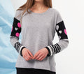French Kyss - Heart Detail Scoop Neck Top