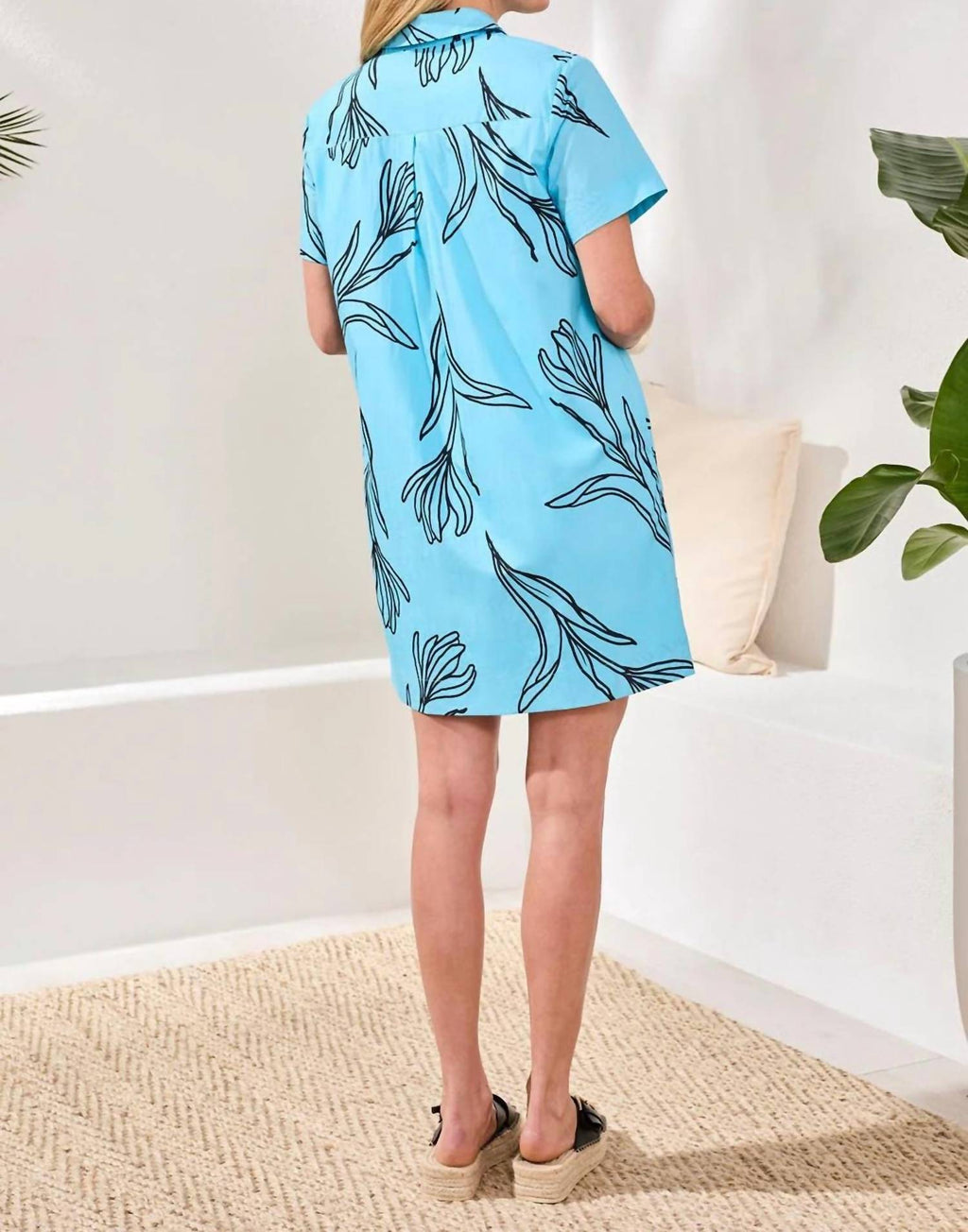 Mb By Tribal - Printed Cotton Poplin Button Up Dress