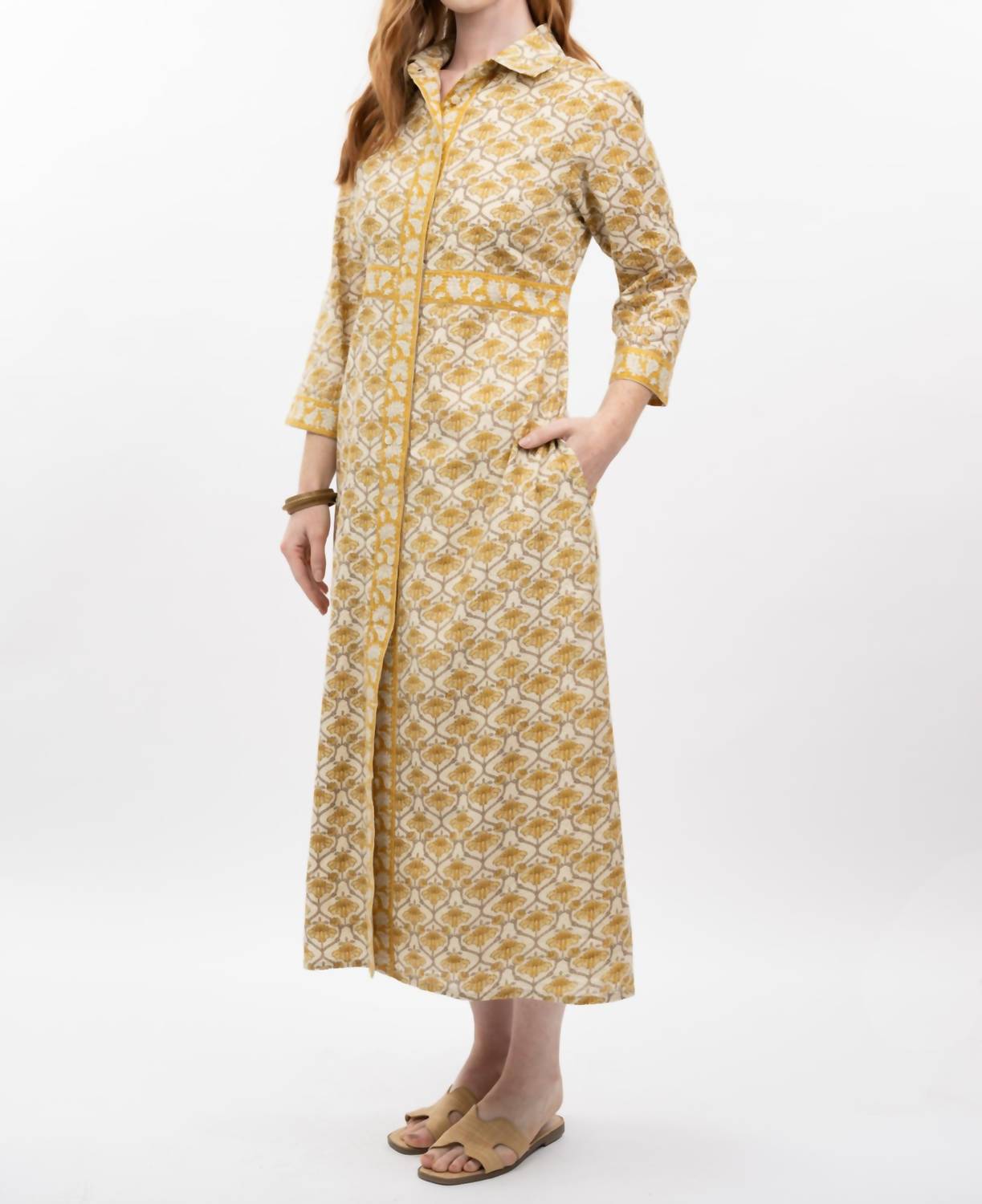 Ivy Jane - Double Button Midi Shirtdress