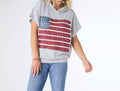 Coco + Carmen - Vintage Look Americana Patriotic Hooded Top