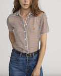 Frame - Houndstooth Collared Top